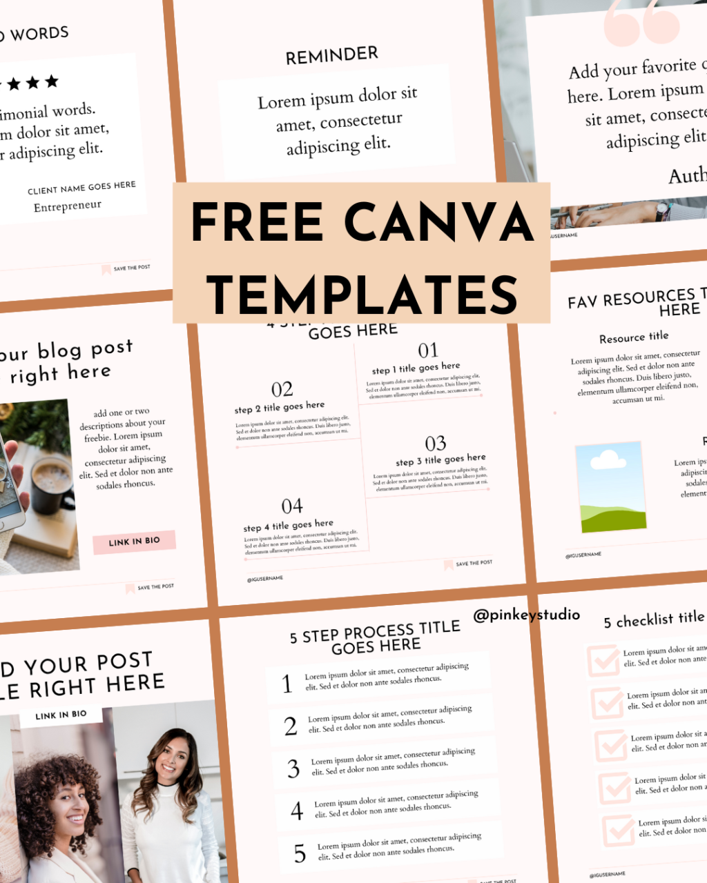 100 FREE Canva Templates For Social Media Engagement