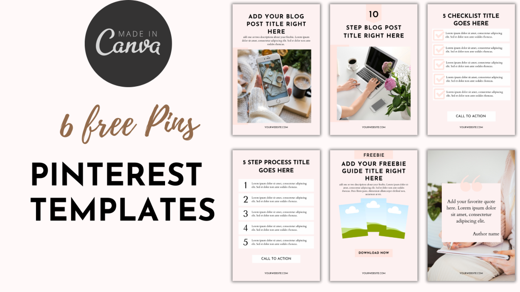 Free Click-Worthy Pinterest Pin Templates for Bloggers and Content Creators